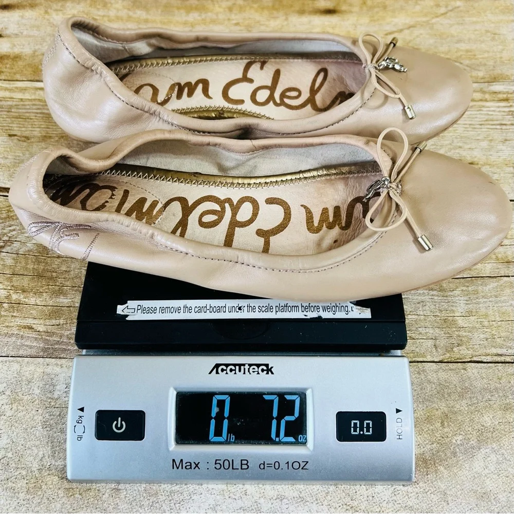 Sam Edelman Felicia Ballet Flats Beige Leather Bow Charm Shoes Womens 6M - Picture 16 of 16